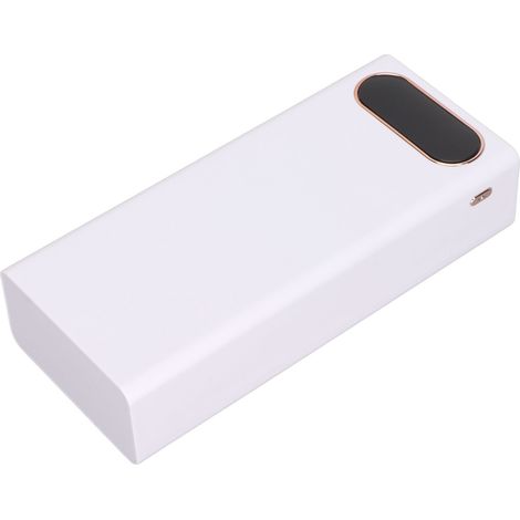 Boîtier de Batterie Portable DIY 16x18650 avec Affichage LCD, Ports USB et Type C - Blanc (1/5)