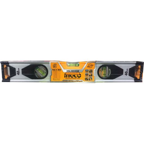 Livella magnetica a bolla 40 cm in alluminio professionale Ingco HSL38040M