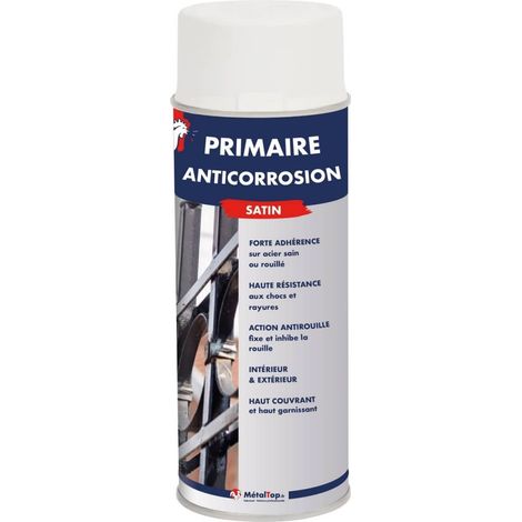 Primaire Anticorrosion - 0.4 L - Bombe 400 mL - 7016 - Gris anthracite - Metaltop