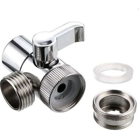 Adaptateur de dérivation pour robinet, connecteur d'évier de cuisine, douche, toilettes, bidet, accessoire de branchement de tuyau d'arrivée d'eau (1/5)