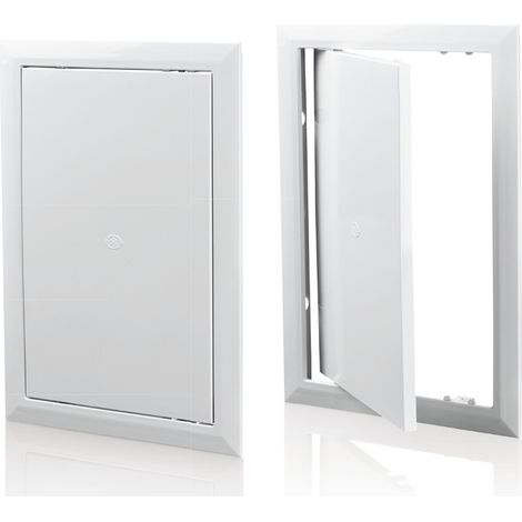 Puerta de inspección de plástico para rejillas de ventilación, 150 mm x 150 mm, color blanco. (1/2)