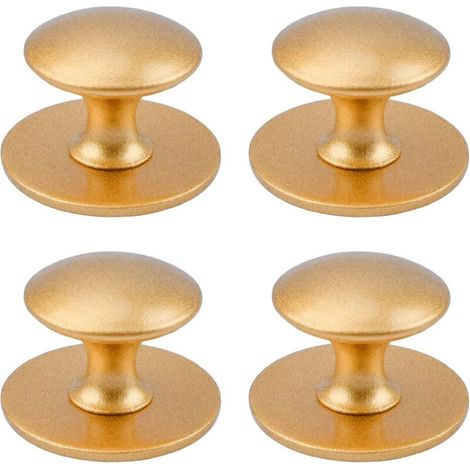 (Mattgold) Set mit 4 selbstklebenden Edelstahl-Schrankknöpfen für Fenster