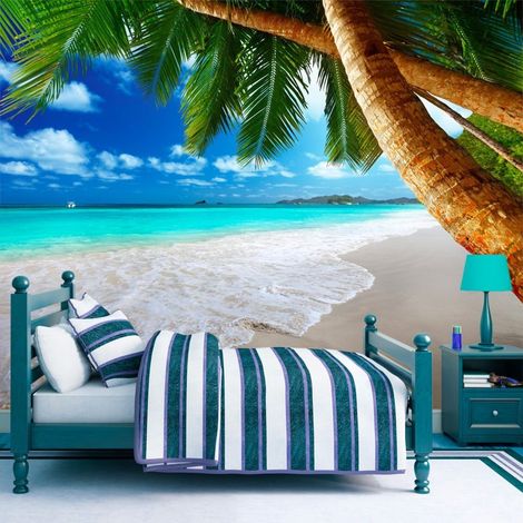 Papier peint île tropicale - 150 x 105 cm (1/4)
