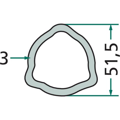 Tubo profilato 1m 417710523100 GRANITO