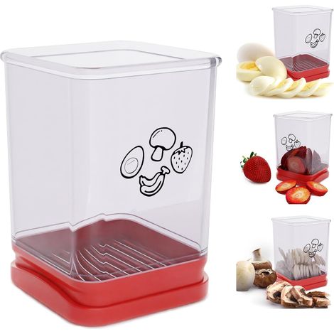 Obstschneider, Erdbeer-Bananen-Trauben-Schneider, Eierschneider, Küchengerät zum Schneiden von Gemüse, tragbares Küchenschneidewerkzeug (1 Stück)