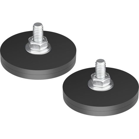 2 Pièces Magnétique Support de Montage M6 5MM Boulons Universelle pour Barre Lumineuse LED Phare de Travail LED Voiture Camion 4x4 Offroad Véhicule (1/5)
