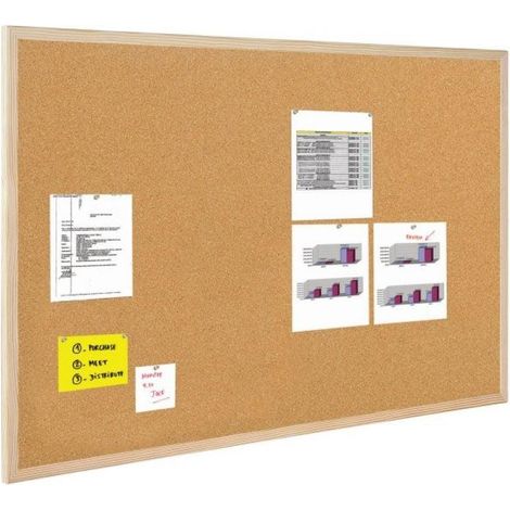 bi-office Pizarra de oficina corcho natural 100 x 100 cm