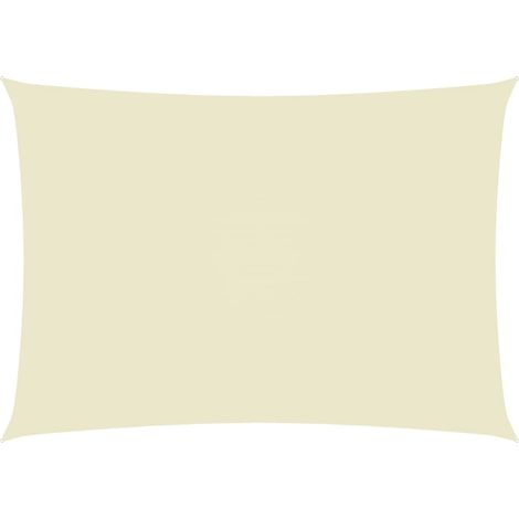 Vela de sombra rectangular de tela Oxford 6 x 8 m crema 020009744