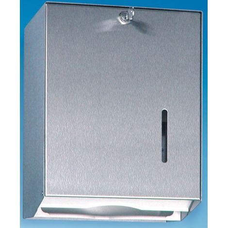 Distributeur universel d'essuie-mains, aluminium anodisé, 750 feuilles