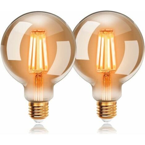 6-W-Edison-Vintage-G80-LED-Lampe, warmweiß 2200 K, E27, entspricht einer 48-W-Glühbirne, Retro-Glühbirne (1/4)
