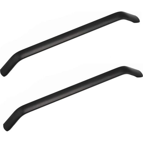 x 192 mm schwarze Küchenschrankgriffe aus Aluminiumlegierung für Küchenschränke, Türen, Kleiderschränke, Schubladen, Schlafzimmermöbel, inklusive Schrauben (1/5)