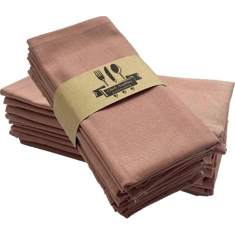 Serviette de table bohème en gaze – 50 x 50 cm, lavable, idéale pour les mariages