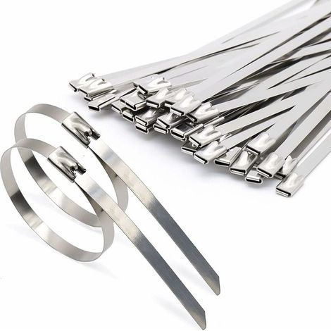 Schlauchschellen aus Edelstahl 304 – 100er-Packung – Tragkraft bis zu 90 kg – Temperaturbereich: -80 bis +550 °C – Schnelle Montage (1/4)