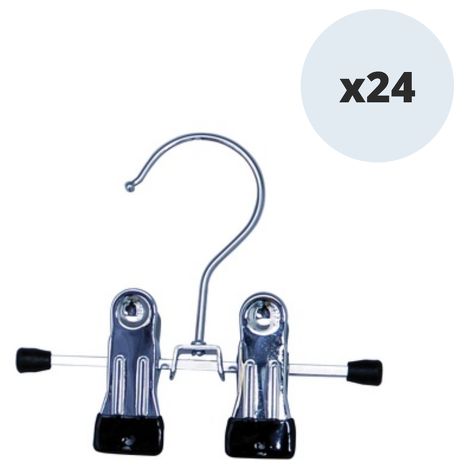Juego de 24 perchas de acero con clips especiales para botas MSV