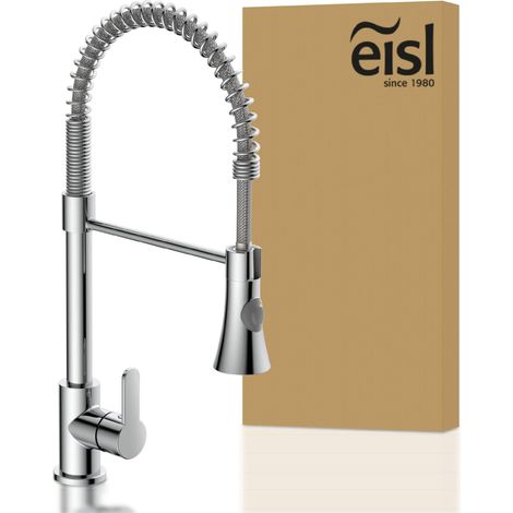 EISL NI183ESCR-LP-PR-A Leon NI183ESCR-LP-PR-A-Rubinetto da Cucina a Bassa Pressione, con doccetta Estraibile, Girevole a 360°, Miscelatore monocomando, Molla a Spirale cromata, Niederdruck (1/5)