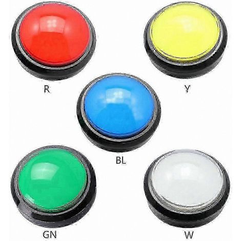Bouton-poussoir rond à LED de 100 mm avec micro-interrupteur pour projets d'arcade DIY (1/4)