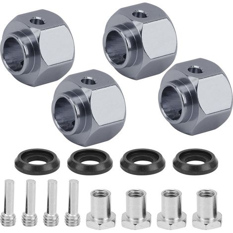 Élargisseur de moyeu hexagonal 9mm en alliage d'aluminium pour TRAXXAS TRX4 TRX6 1/10, couleur titane, pièce RC (1/5)