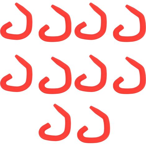 5 Paires d'Attaches en Silicone Doux pour Masques Réutilisables - Confortables, Enfants/Adultes, Rouge (1/5)