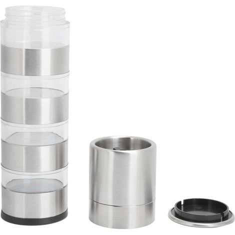 Ensemble de pots à épices pour camping avec broyeur et distributeur de condiments