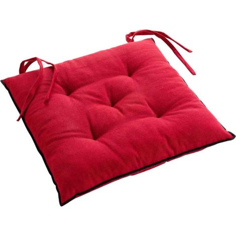 Galette de Chaise "Mistraline" 40x40cm Bordeaux (1/5)