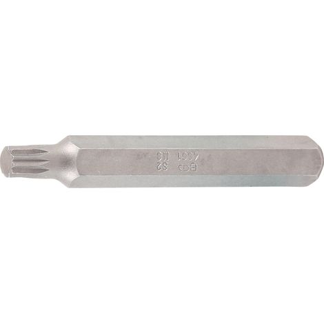 Punta longitud 75 mm entrada 10 mm (3/8") dentado múltiple interior (para XZN) M8
