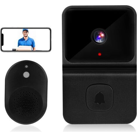 Sonnette Vidéo sans Fil avec Caméra De Sécurité Visuelle Intelligente Visiophone sans Fil avec Carillon Haute Résolution 1080p avec Vision Nocturne IR Surveillance Audio Bidirectionnelle-Nazalus (1/5)