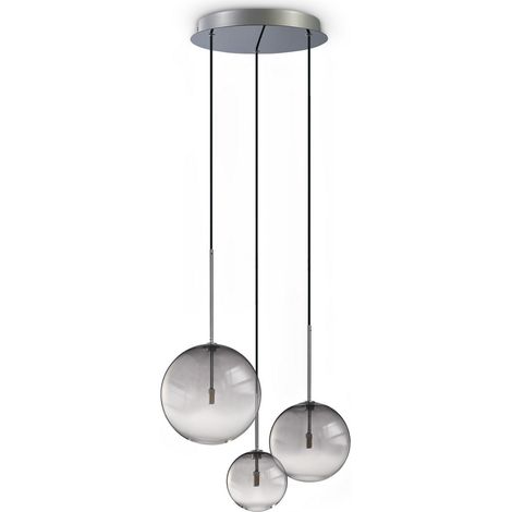 Ideal Lux EQUINOXE Suspension Cluster, plafonnier fumé, 3 x G4 (1/2)