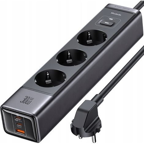 Multiprise chargeur secteur MCDODO, 6 ports USB-C, câble d'alimentation de 1,5 m (1/5)