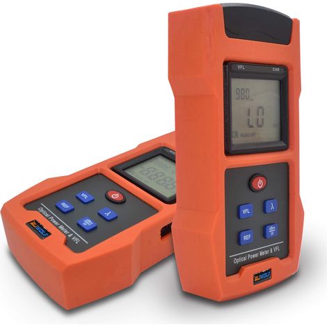 50dBm+26dBm Wattmètre Optique/Fiber Optical Power Meter,6 Longueur d'onde Optique Wattmètre Portable de Fibre Optique/Testeur Fibre Optique avec SC+FC Connecteur et 30mW 30km/18.6mi VFL (1/5)