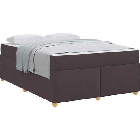 Maison Exclusive - Struttura del letto Marrone Scuro 140 x 200 cm Tessuto