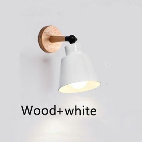 Nordische Wandleuchten aus Holz, Nachttischlampen, warmweiß