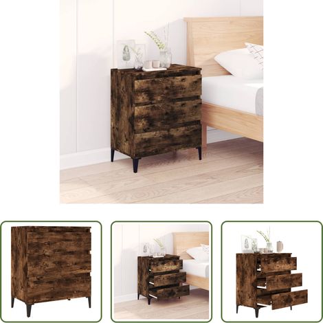 vidaXL Stauraum - Sideboard Räuchereiche 60x35x70 cm Holzwerkstoff (1/5)