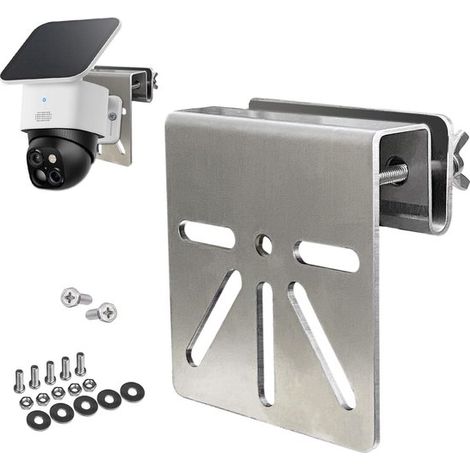 Allecto，Staffa di montaggio per grondaia WiTi，Acciaio inossidabile，Adatto per Eufy Security SoloCam S340，Semplice installazione (1/5)