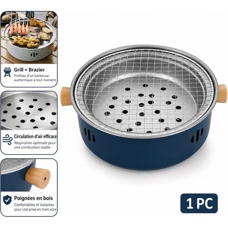 Four de Camping Multifonction Inox Navy 28 x 28 x 10 cm - Barbecue et Foyer de Table (1/5)