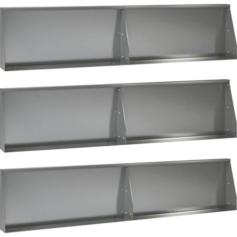 vidaXL Muro de Contención 6 uds. 100 x 12 x 50 cm Acero Galvanizado (1/5)