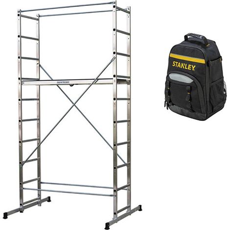 Trabattello domestico - Alt. lavoro max 3.78m + Zaino di cantiere - 203702-SAC