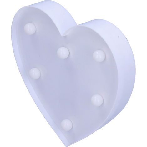 Cœur lumineux LED 6 puces, veilleuse miniature pour mariage anniversaire salon fêtes (1/5)