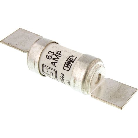 Fusible standard Britannique, 63A, F2, gG, HRC 415V c.a. (1/3)