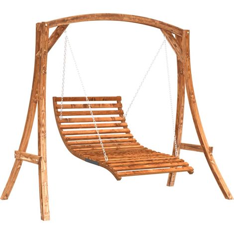 Maison Exclusive - Hollywoodschaukel Massivholz Fichte mit Teak-F