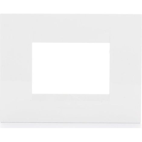 GW16403Tb Placa Geo 3 Módulos Blanco Latte