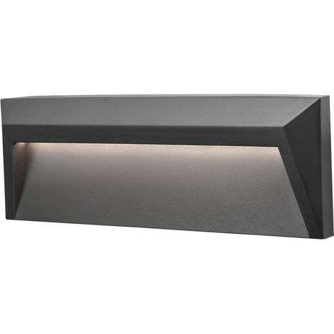 Merano Everett Applique Murale Extérieure Encastrée Gris Foncé ABS LED 1.6W 212Lm 3000K IP65 RC Driver Inclus