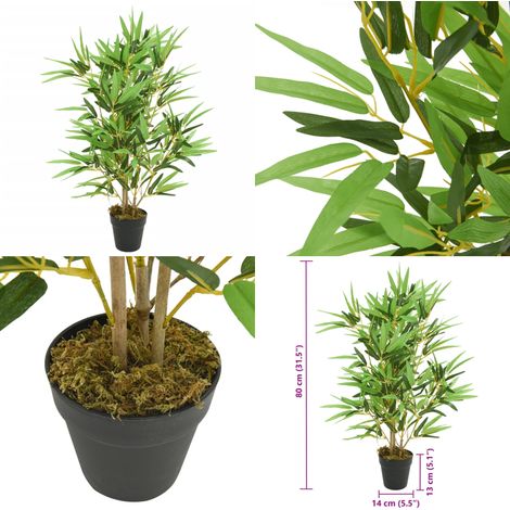 Bambusbaum Künstlich 368 Blätter 80 cm Grün - Bambus Baum - Kunstpflanzen - Indoor Pflanzen - Dekorative Pflanzen - Grünpflanzen - Home & Living (1/5)