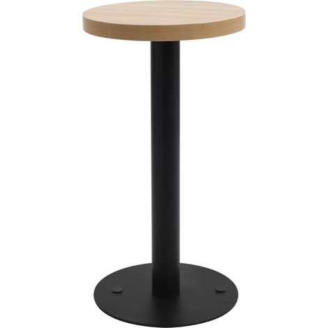 Table d'appoint auxiliaire table de bistro bar hauteur 75 cm diamètre 40 cm MDF et acier DEC036558