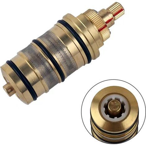 Thermostatic cartridge, brass thermostatic shower faucet with cartridge and handle for shower mixer (1/4)