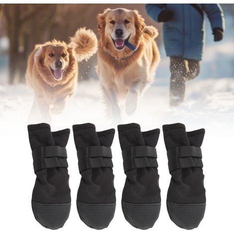 Calcetines para perros [paquete de 4] Talla S con sistema antideslizante y tiras de fijación para evitar que los perros los laman. Suaves y cómodos para suelos de madera. (1/5)