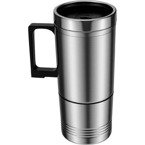 Tasse chauffante de voiture 12 V, 300 ml, en acier inoxydable, thermos électrique de voyage. (1/5)