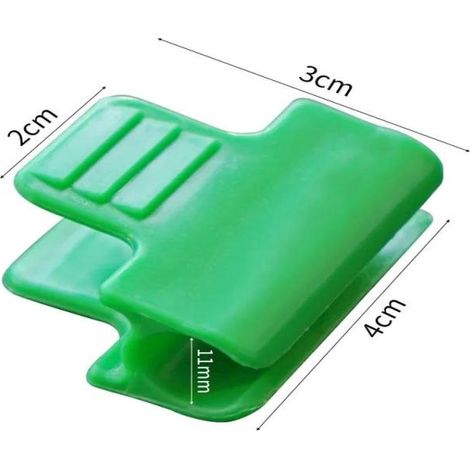 30 clips de fixation pour film de serre, 40 × 30 mm, diamètre 11 mm, verts (1/5)