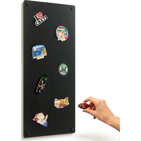 Tableau magnétique mural en métal pour souvenirs de voyage et aimants de vacances affichage suspendu décoratif 30x70 cm pour bureau salon ou cuisine