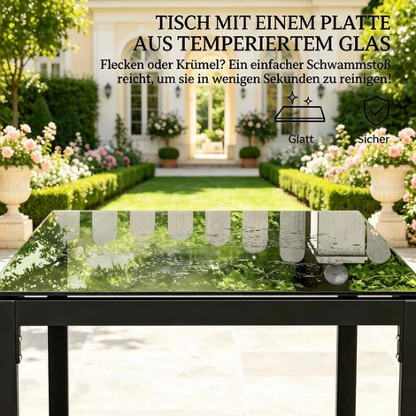 Ensemble bistro jardin 3 pièces, table ronde et 2 chaises, mobilier terrasse extérieur, salon conversation compact, set repas balcon, matériau résistant, usage extérieur. (1/5)