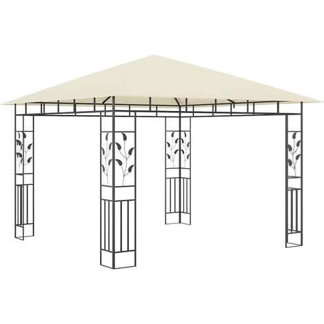 Gazebo  Chiosco con Zanzariera 3x3x2,73 m Crema 180 g/m² (1/3)